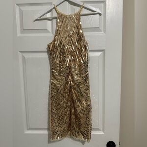 LuLu’s Gold Sequin Dress